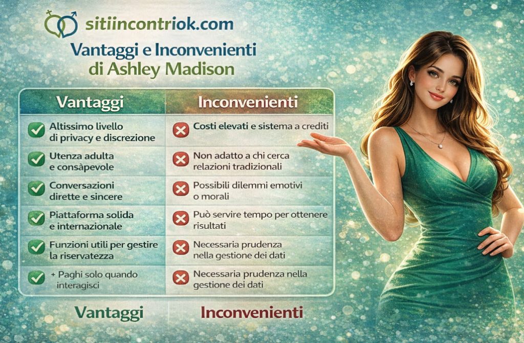 Vantaggi e Inconvenienti di Ashley Madison