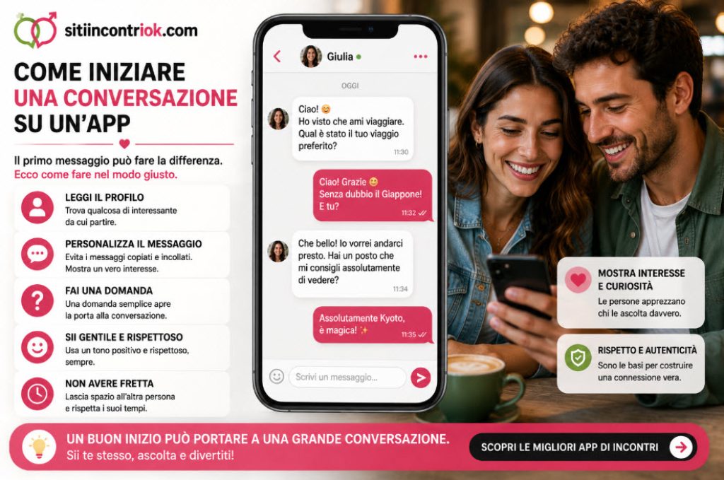 Come iniziare una conversazione su un'app