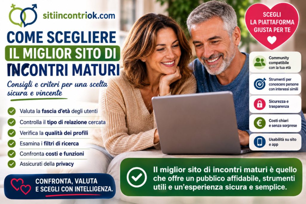Come scegliere il miglior sito di incontri maturi