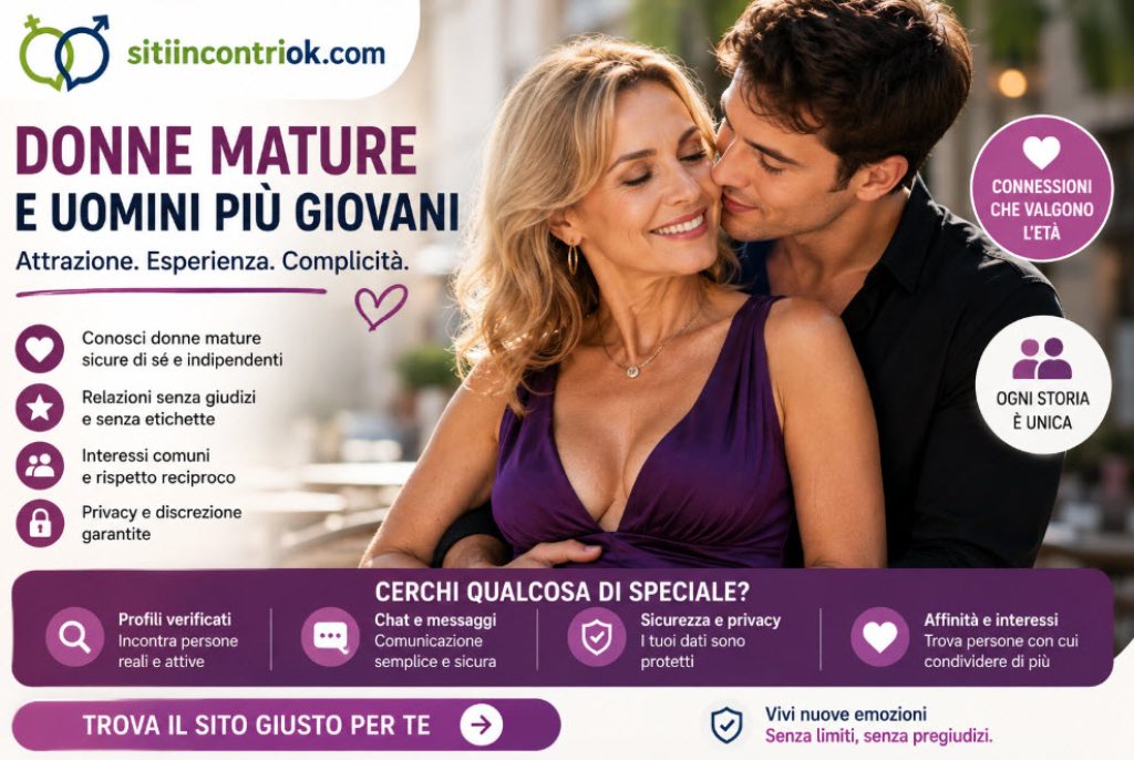 Donne mature e uomini più giovani