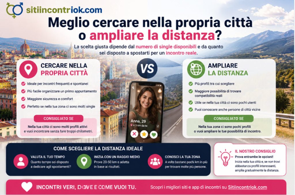 Meglio cercare nella propria città o ampliare la distanza